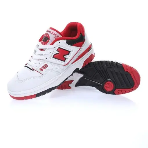 New Balance BB550 Leather White Black University Red 2026 | Drip Kickz New Balance BB550 Leather White Black University Red - Image 2