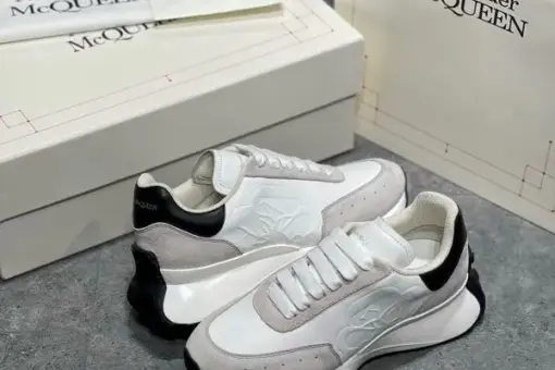 Alexander McQueen Sprint Runner Sneakers White Grey
