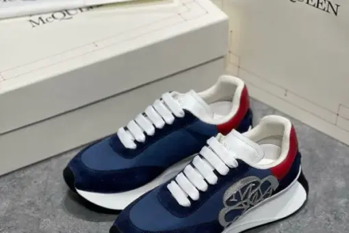 Alexander McQueen Sneaker White Red Navy Blue