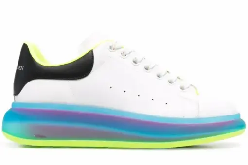 Alexander McQueen Oversized Sneaker Transparent Sole White Iridescent