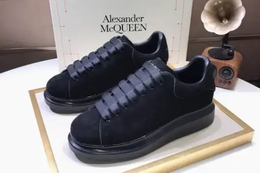 Alexander McQueen Suede Oversized Sneakers Black