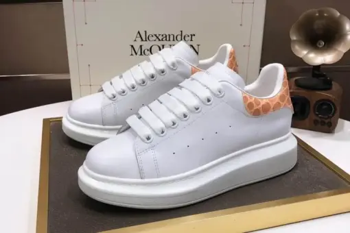Alexander McQueen White & Crocodile Sneakers