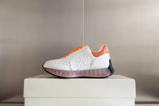 Alexander Mcqueen Oversized Runner White Orange