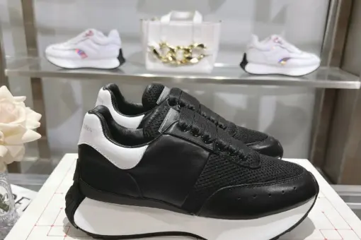 Alexander McQueen Panelled Chunky Sneakers Black/White