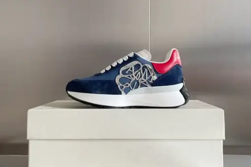 Alexander McQueen Sprint Runner Navy Red