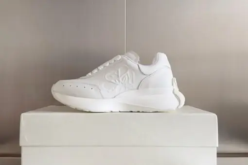 Alexander McQueen White Leather Sneakers