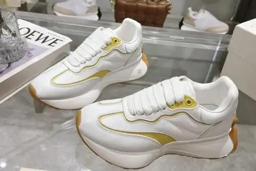 Alexander McQueen Sprint Runner Sneakers White Yellow