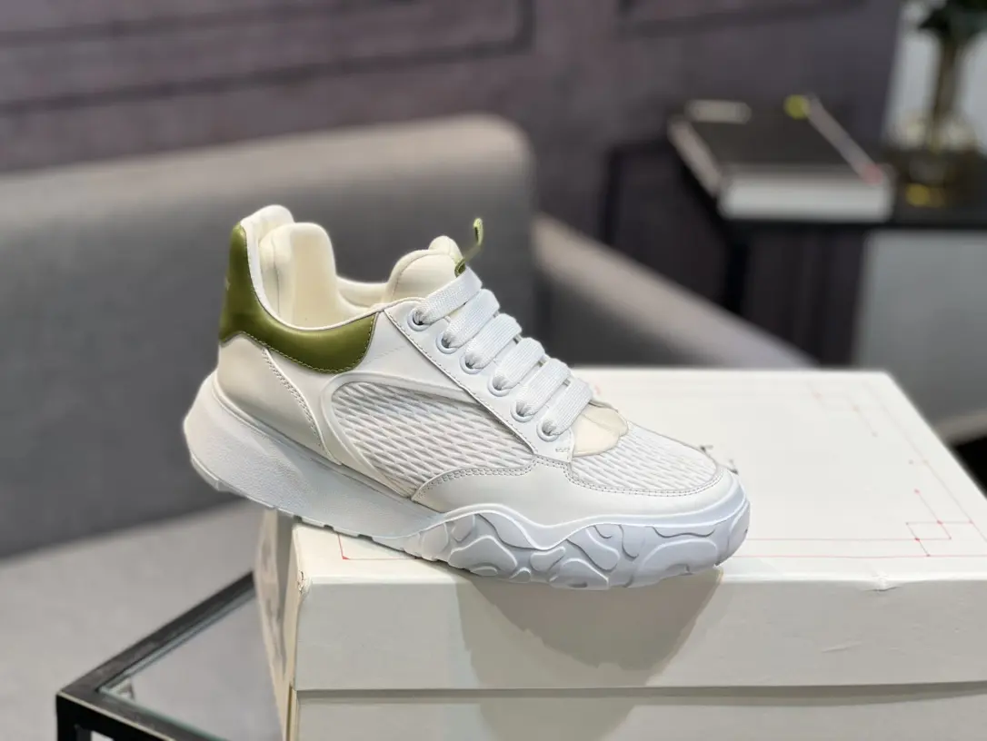 Alexander McQueen Oversized Sneakers White/Green 2026 | Drip Kickz Alexander McQueen Oversized Sneakers White/Green