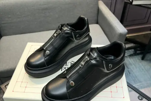 Alexander McQueen Zip-Up Sport Sneakers Black