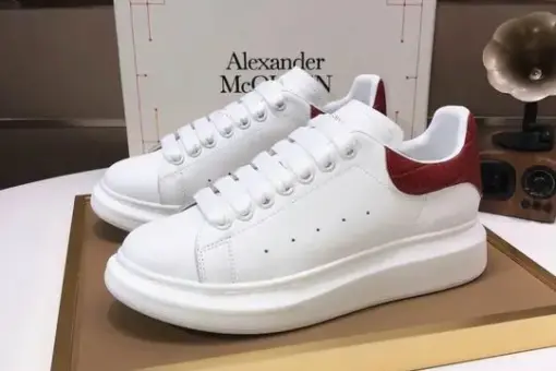 Alexander McQueen Oversized Sneaker White/ Red Crocodile