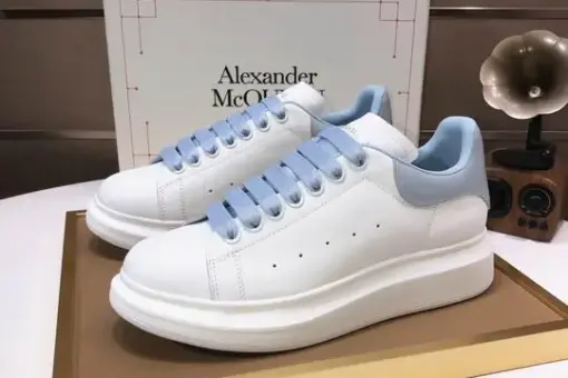 Alexander McQueen Oversized Sneaker White Light Grey Crystal