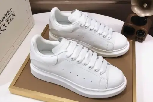 Alexander McQueen Oversized Sneaker White Crystal