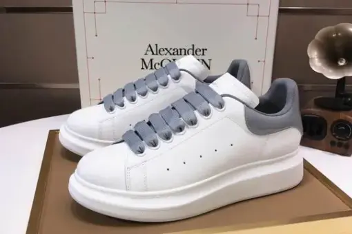 Alexander McQueen Oversized Sneaker White Grey Crystal
