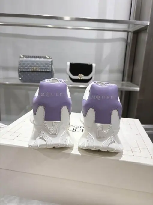 Alexander McQueen Oversized Sneakers White Pair Purple Laces 2026 | Drip Kickz Alexander McQueen Oversized Sneakers White Pair Purple Laces - Image 3