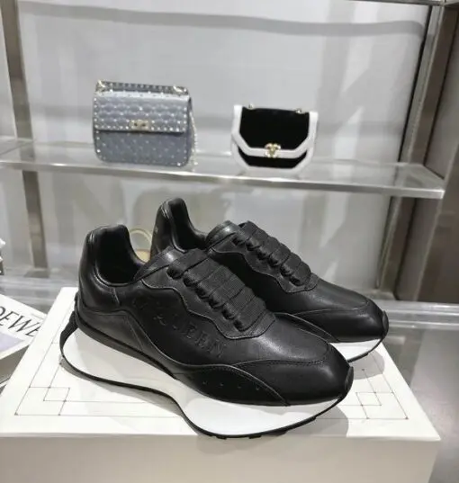 Alexander McQueen Sprint Runner Sneakers Black & White 2026 | Drip Kickz Alexander McQueen Sprint Runner Sneakers Black & White