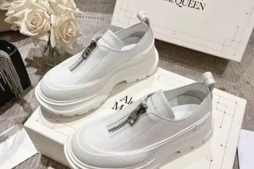 Alexander McQueen Zipper Sneakers White