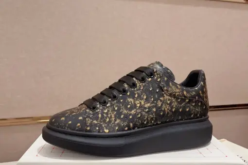 Alexander McQueen SSENSE Exclusive Black Galaxy Glitter Shoes