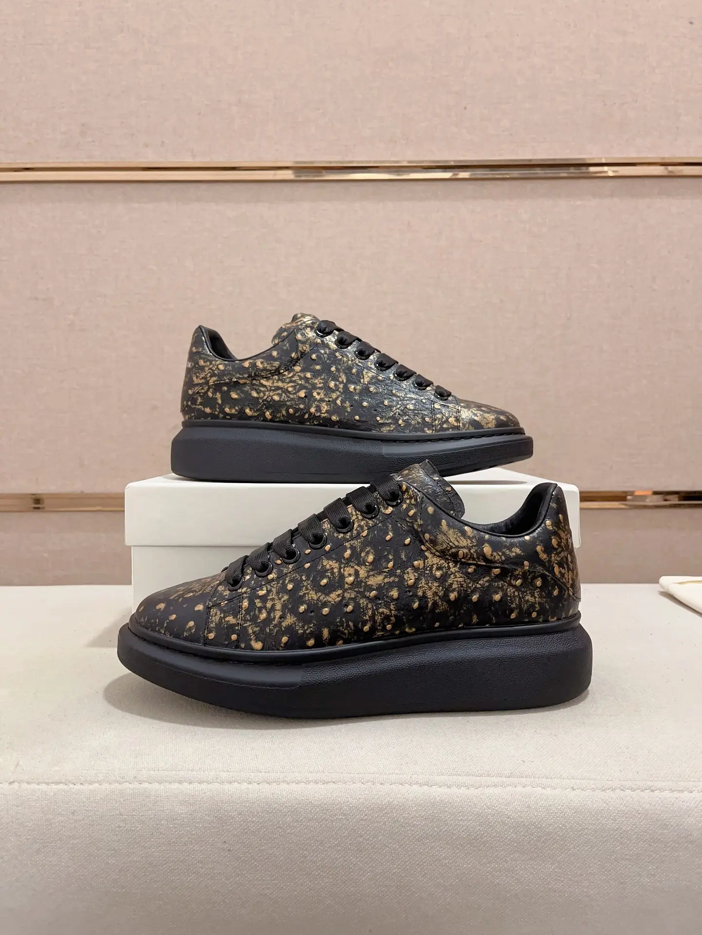 Alexander McQueen SSENSE Exclusive Black Galaxy Glitter Shoes 2026 | Drip Kickz Alexander McQueen SSENSE Exclusive Black Galaxy Glitter Shoes - Image 2