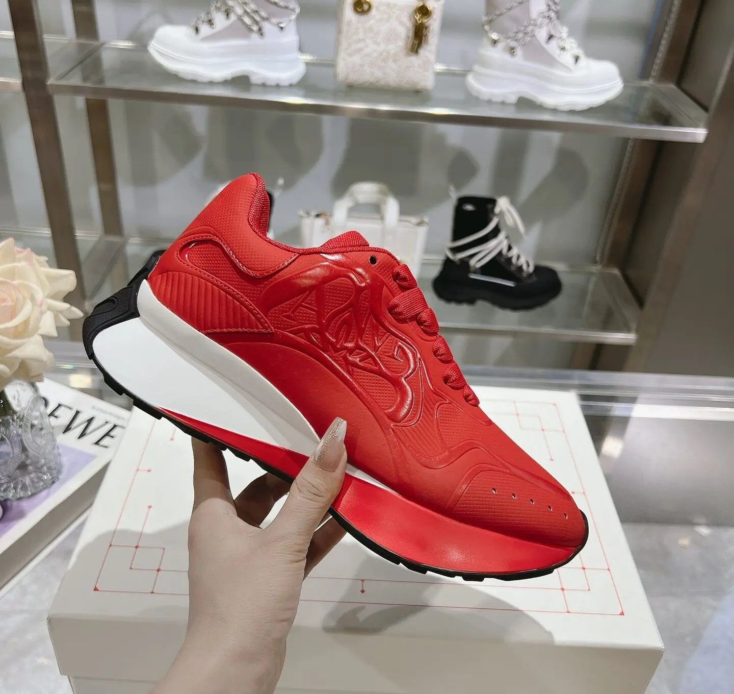 Alexander Mcqueen Sprint Runner Low Top Sneakers Red 2026 | Drip Kickz Alexander Mcqueen Sprint Runner Low Top Sneakers Red