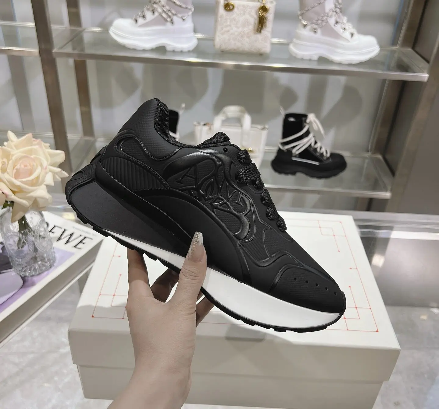 Alexander Mcqueen Sprint Runner Low Top Sneakers Black 2026 | Drip Kickz Alexander Mcqueen Sprint Runner Low Top Sneakers Black