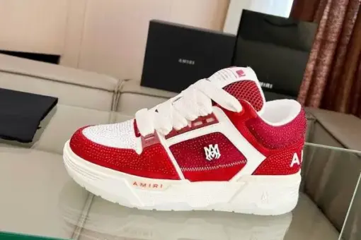Amiri Sneakers Crystal Ma-1 Red & White