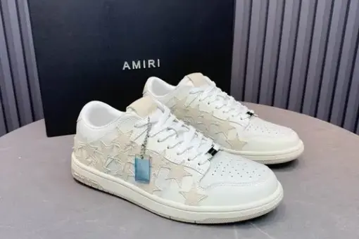 AMIRI Stars Low Top White Beige