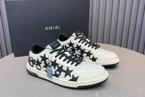 Amiri Star Leather Sneakers White/Black