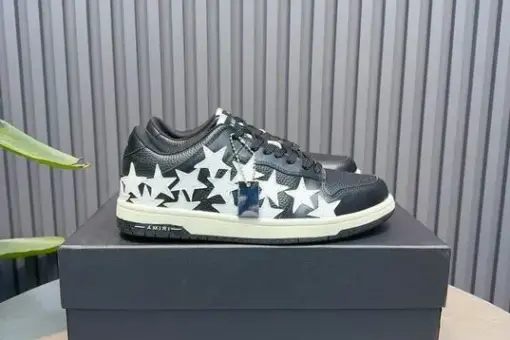 Amiri Stars Low Sneaker White Black