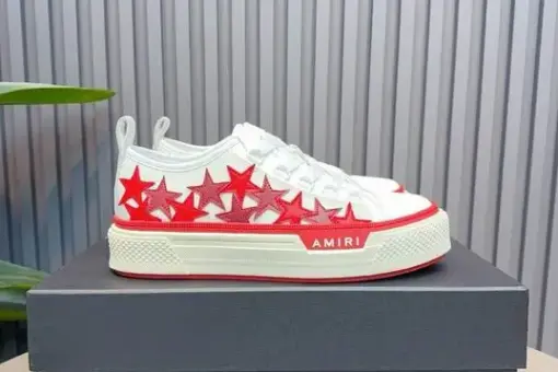 Amiri Red Stars Low Top Sneaker White