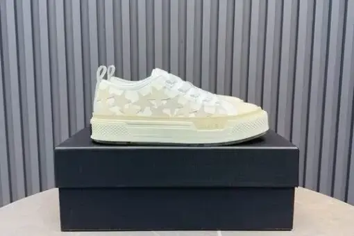 AMIRI Stars Court Canvas Sneakers White