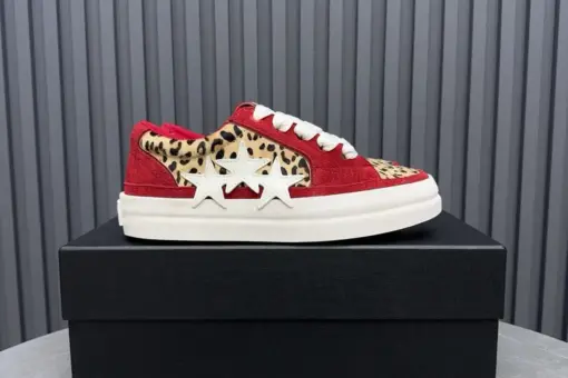 Amiri Leopard Sunset Skate Low & Red Sneakers