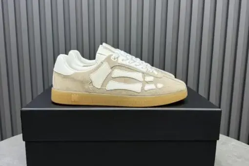 AMIRI Suede Pacific Bones Low Top Sneakers