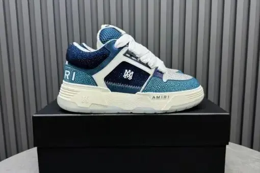 AMIRI MA-1 Crystal-Embellished Low-Top Sneakers