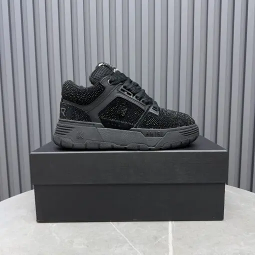 Amiri Ma-1 Leather Round Rhinestones Black 2026 | Drip Kickz Amiri Ma-1 Leather Round Rhinestones Black