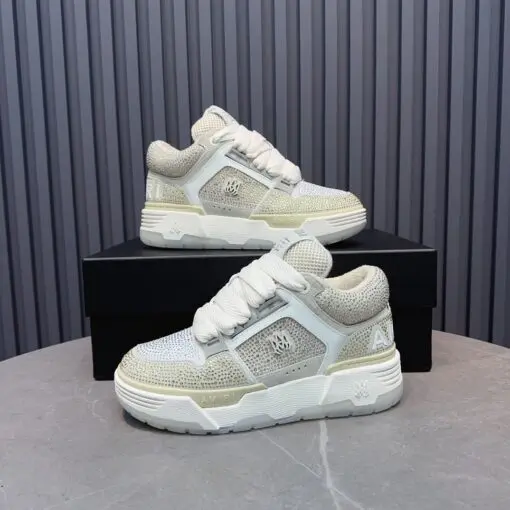 Amiri Ma-1 Calfskin Rhinestones Low top White 2026 | Drip Kickz Amiri Ma-1 Calfskin Rhinestones Low top White - Image 3