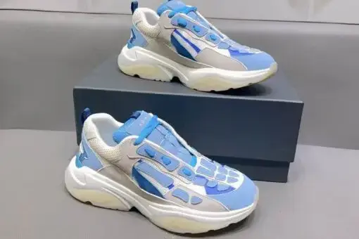 AMIRI Bone Runner Sneakers in Blue/White