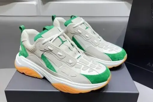AMIRI Bone Runner Tennis Green Low Top Sneakers