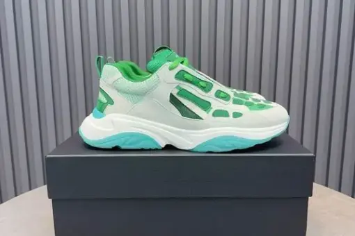 AMIRI Bone Runner Sneakers Green Gery