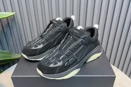 Amiri Bone Runner Sneakers Black/White
