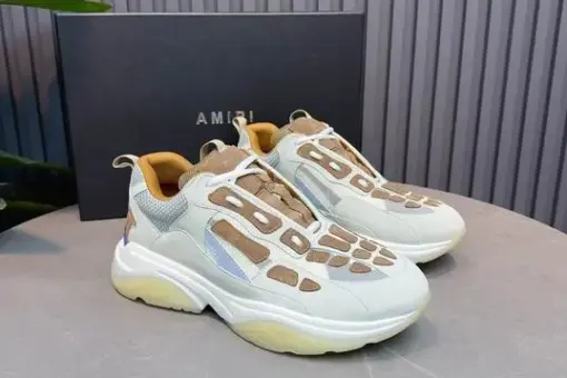 AMIRI Bone Runner Sneakers Brown & Paste