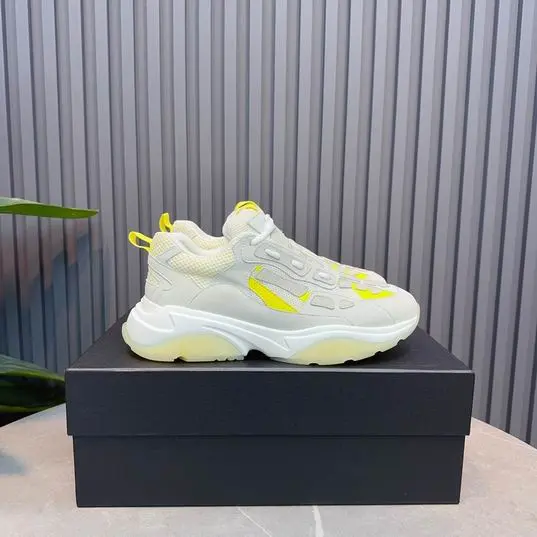 AMIRI Bone Runner Sneakers Yellow White 2026 | Drip Kickz AMIRI Bone Runner Sneakers Yellow White