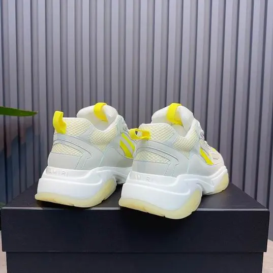 AMIRI Bone Runner Sneakers Yellow White 2026 | Drip Kickz AMIRI Bone Runner Sneakers Yellow White - Image 2