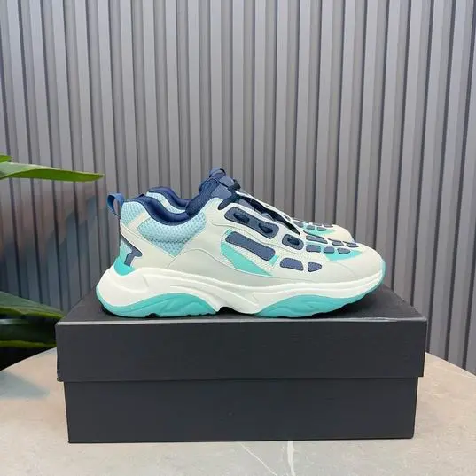 AMIRI Bone Runner Sneakers White Blue 2026 | Drip Kickz AMIRI Bone Runner Sneakers White Blue