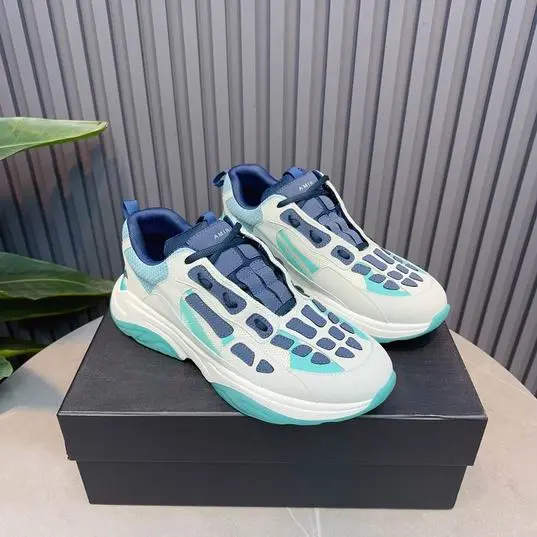 AMIRI Bone Runner Sneakers White Blue 2026 | Drip Kickz AMIRI Bone Runner Sneakers White Blue - Image 2
