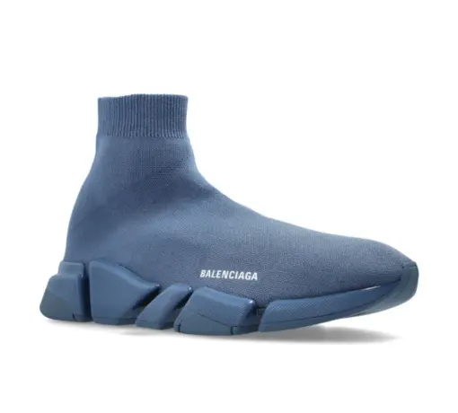 Balenciaga Speed 2.0 Sneakers Navy Blue 2026 | Drip Kickz Balenciaga Speed 2.0 Sneakers Navy Blue