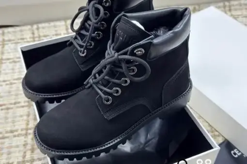 Celine Lace-Up Ankle Boot Black