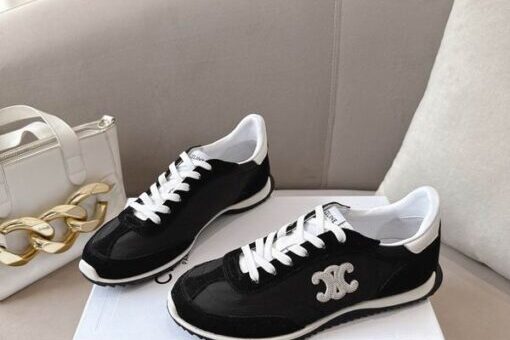 Celine Racer Low Lace-Up Sneakers Black