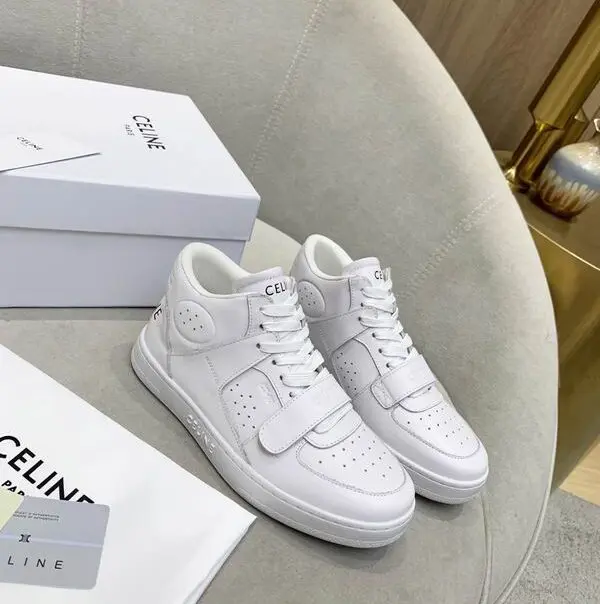 Celine CT-02 Mid Top Optic White Sneakers 2026 | Drip Kickz Celine CT-02 Mid Top Optic White Sneakers