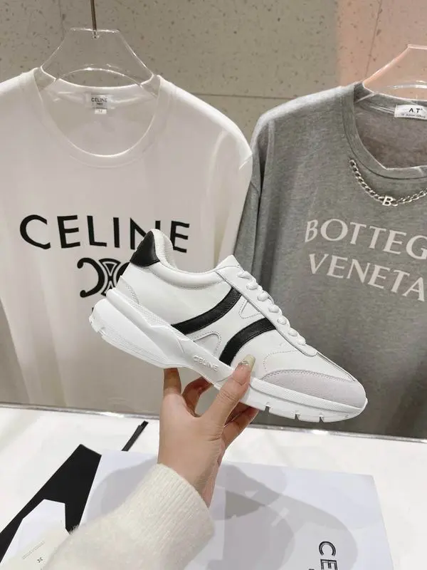 Celine Runner CR-02 Low Lace-Up Sneakers Calfskin White/Black 2026 | Drip Kickz Celine Runner CR-02 Low Lace-Up Sneakers Calfskin White/Black - Image 3