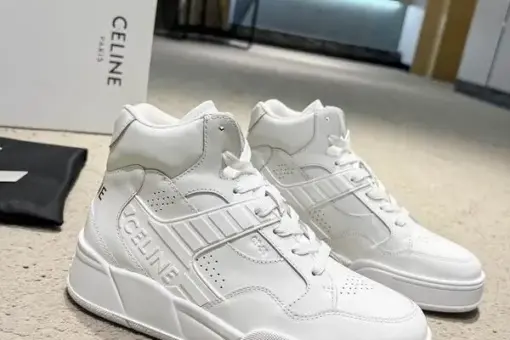 Celine CT-06 High Top Sneaker Full White